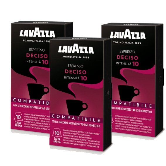 Caffè LAVAZZA 100 Capsule Deciso Lavazza compatibile Nespresso 